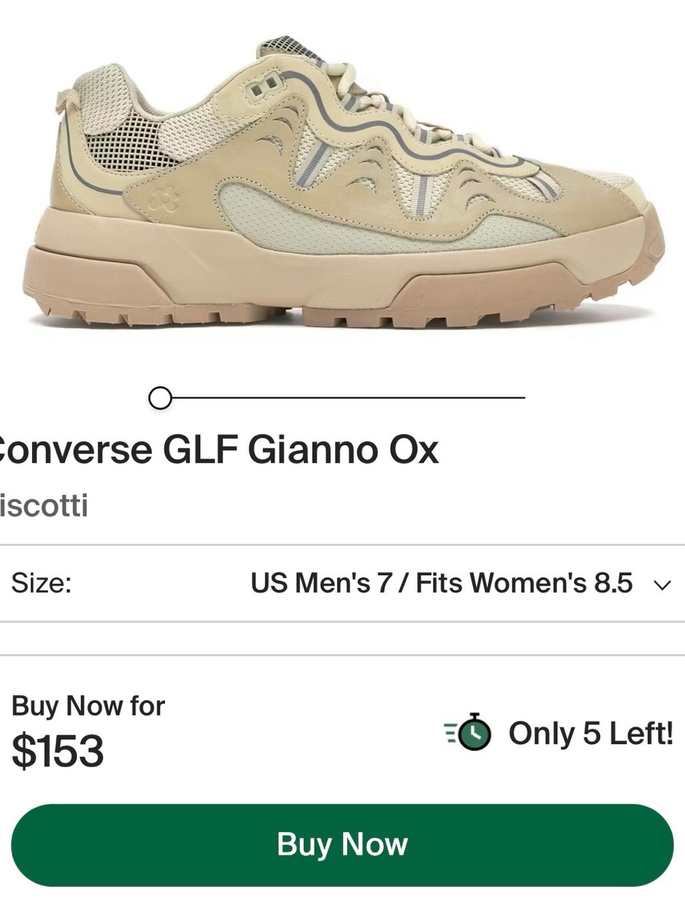 Golf Le Fleur Converse Gianno Ox in Biscotti